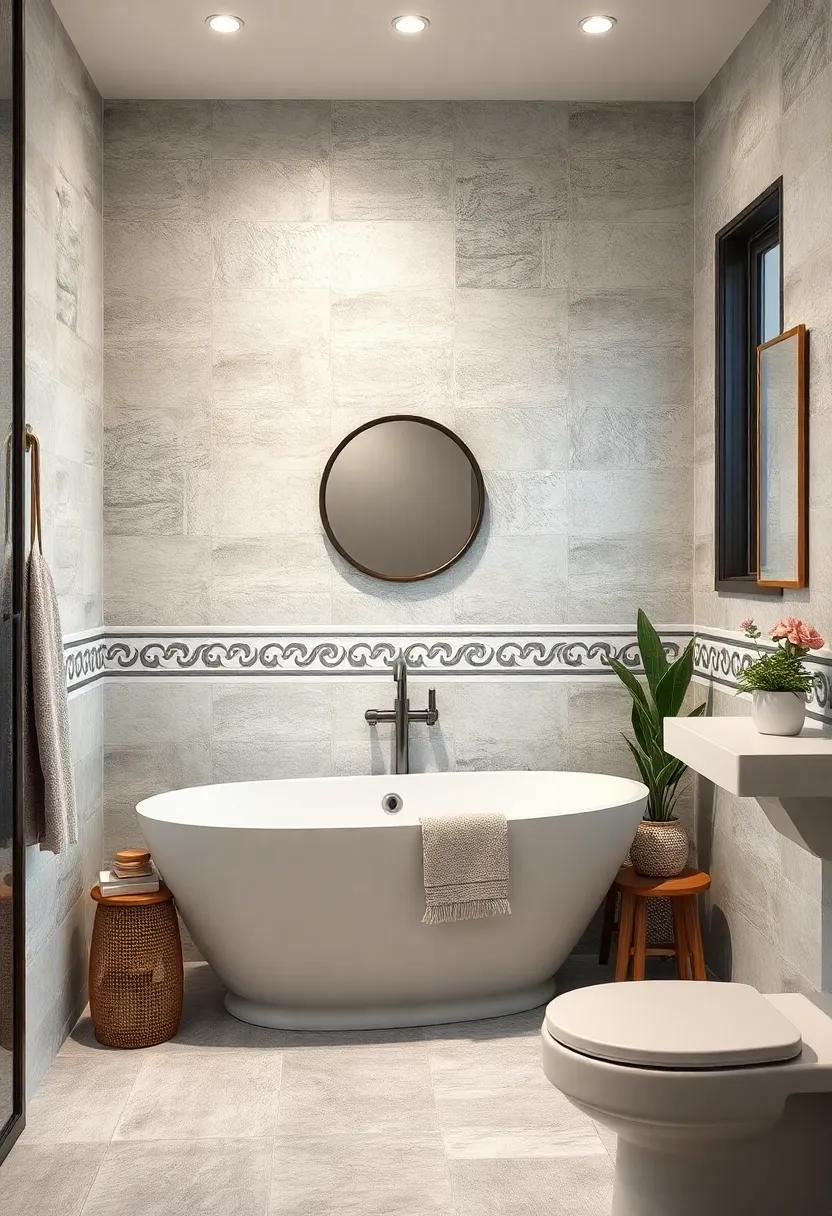 Handcrafted Tile Borders Adding a Perfectly Finished Vintage Touch to Bathroom Walls