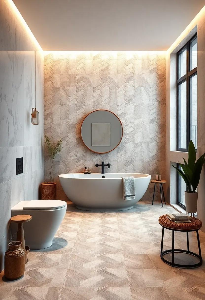 Herringbone Tile Layouts Adding Subtle Movement and Texture to Bathroom Walls