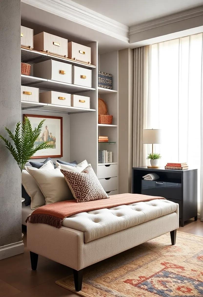 Lift-Top Storage Bench: Add elegance to your bedroom while providing hidden storage for seasonal items or extra ​pillows and blankets