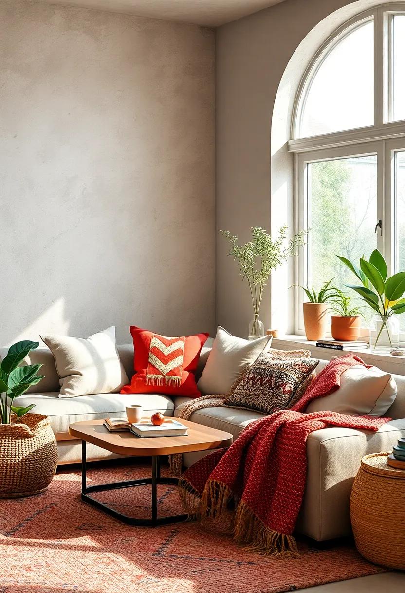 Cozy Nooks: design a reading nook with oversized cushions, a soft throw blanket, and a small bookshelf for the ultimate escape