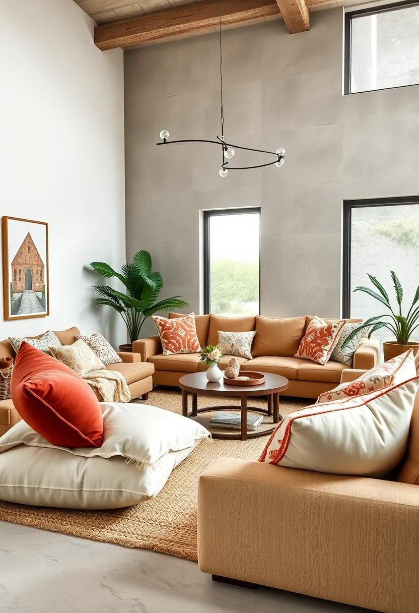 DIY Delight: Create your own oversized cushions using colorful fabrics and embroidery to showcase your unique personality and artistic flair
