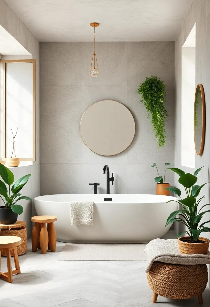 Indoor Plants: Use hardy, moisture-loving plants like ferns or peace lilies to cleanse the air and ‍add life