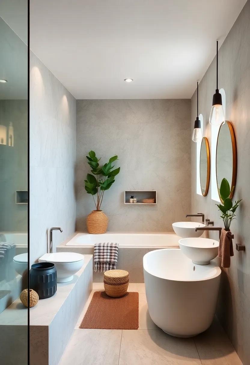 Nature-Inspired Decor: ⁢Bring the outdoors in with plants or natural stone accents for a refreshing touch