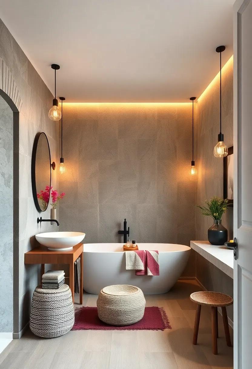 Soft Lighting: Use pendant lights or sconces with warm bulbs to create a soothing ambiance