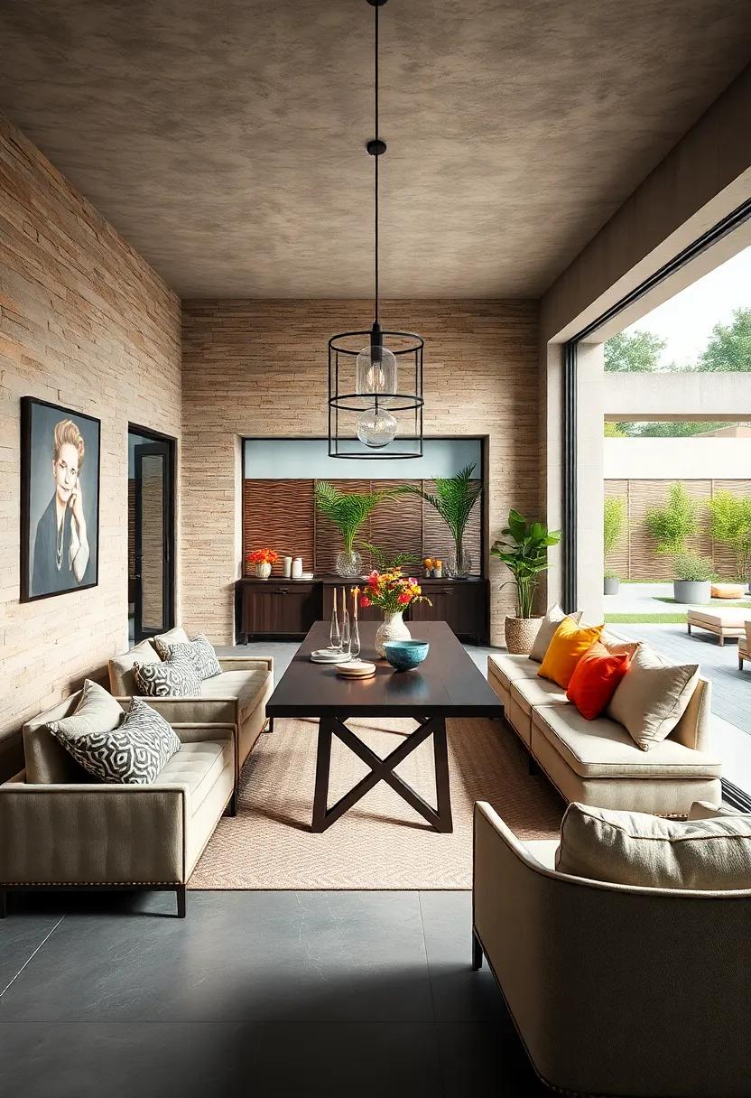 Indoor-Outdoor Flow: Use sliding glass doors and built-in seating that opens to an outdoor patio, creating a seamless transition between ‌your indoor dining experience and alfresco gatherings