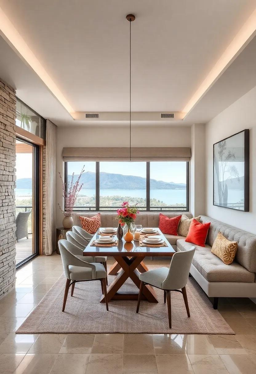 Meal with a View: Position your built-in seating near a window or balcony to enjoy picturesque views while dining, ⁣bringing the beauty of the outdoors into your ‍home