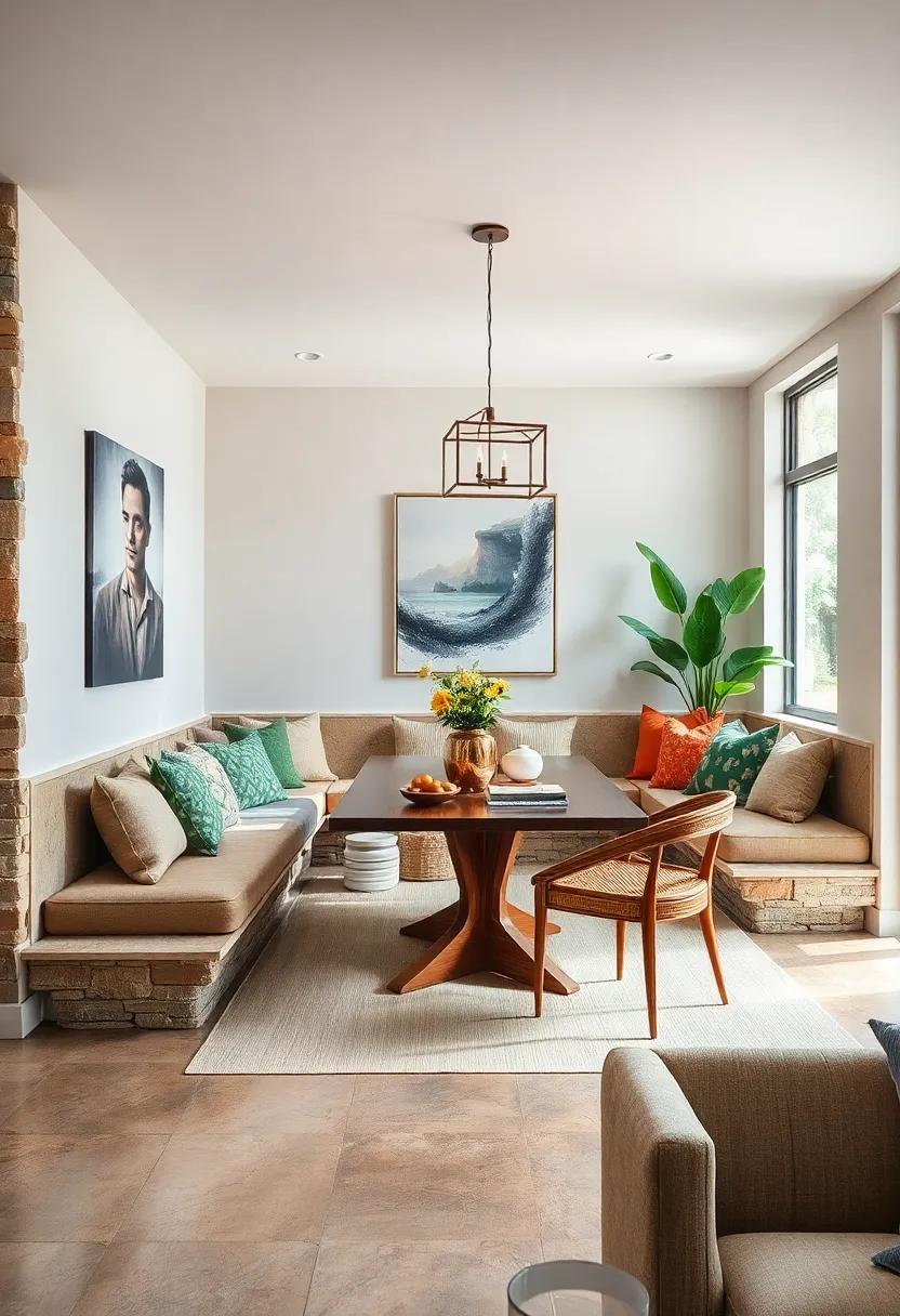 Nature-Inspired Elements: Surround your built-in seating with natural materials such as wood, stone, or woven textures,‌ creating an earthy ambiance⁤ that soothes the senses