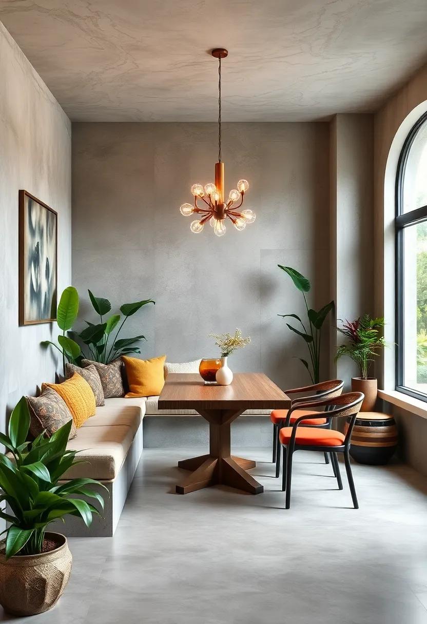 Urban Oasis:⁣ infuse your dining room with a built-in bench surrounded by greenery, transforming the space into⁤ a calming urban ⁤oasis, perfect for ‍relaxation and socializing⁣ alike