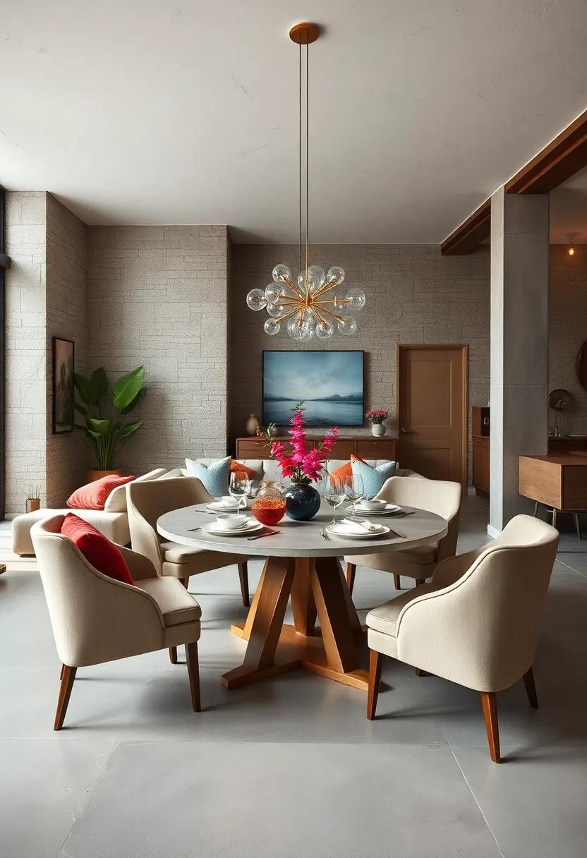 Choose Unique Table Shapes: A round or oval table can encourage ⁤conversation and optimize ‍space in smaller lofts