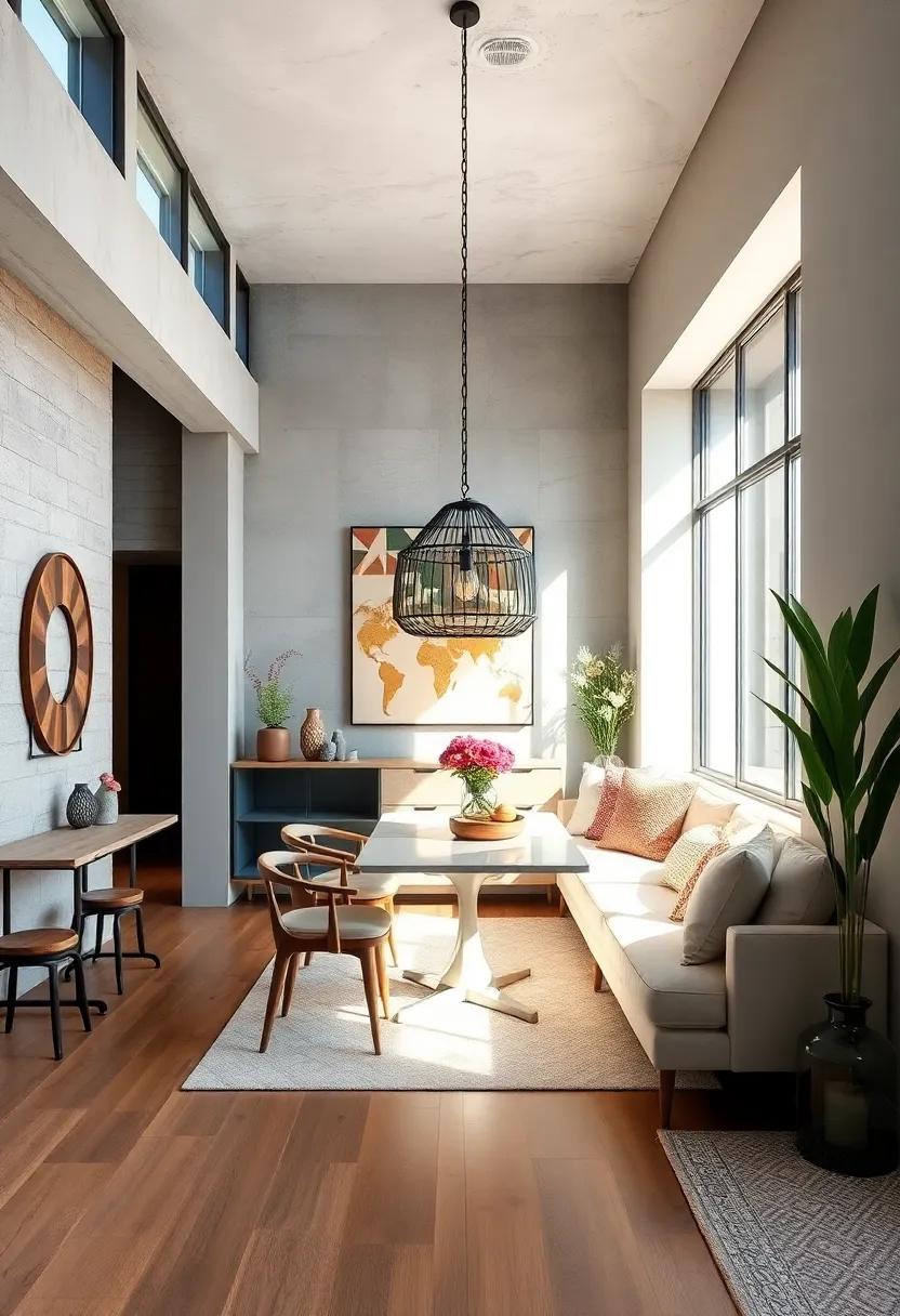 Create a Dining Nook: In larger lofts, carve ⁤out ⁣a ⁣cozy nook with a built-in bench and cushions for a casual dining experience