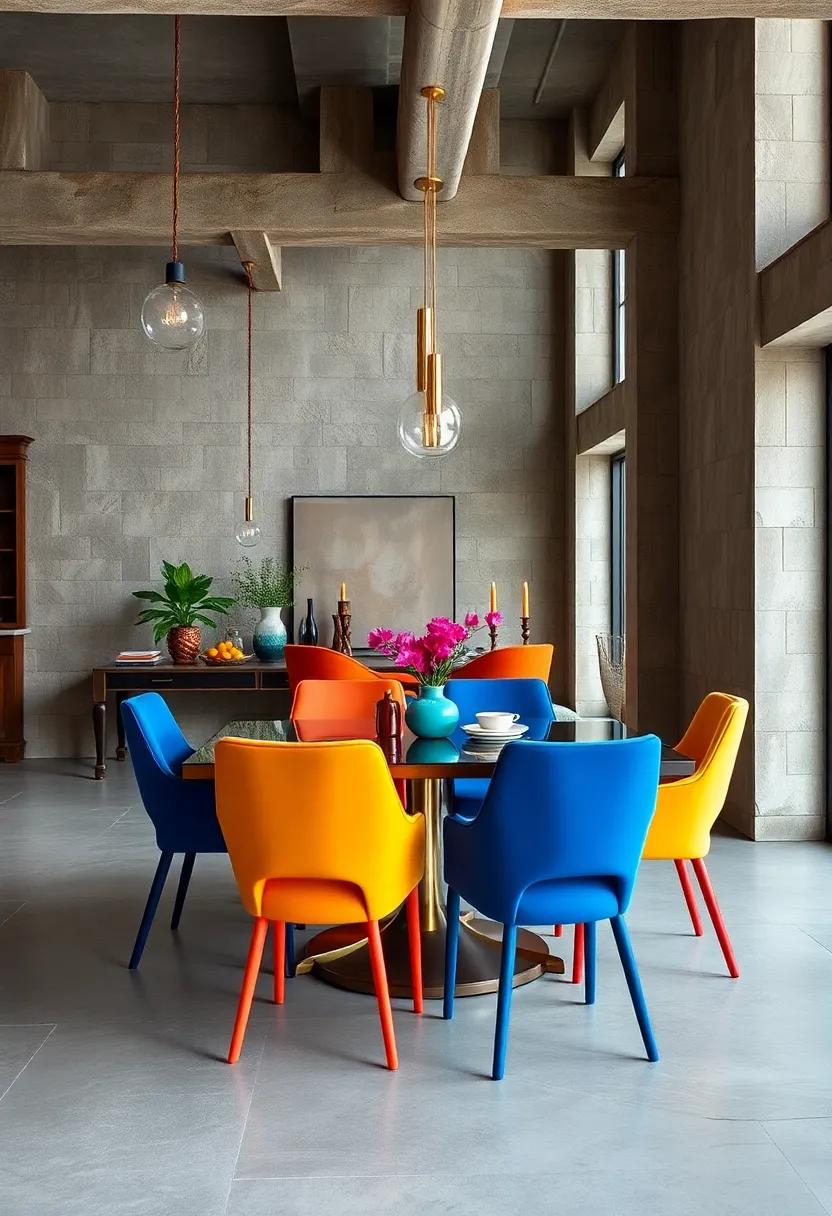Experiment with Colorful Chairs: Bright,bold seating options‍ can add a splash of personality and break ⁤up monotony in your dining area