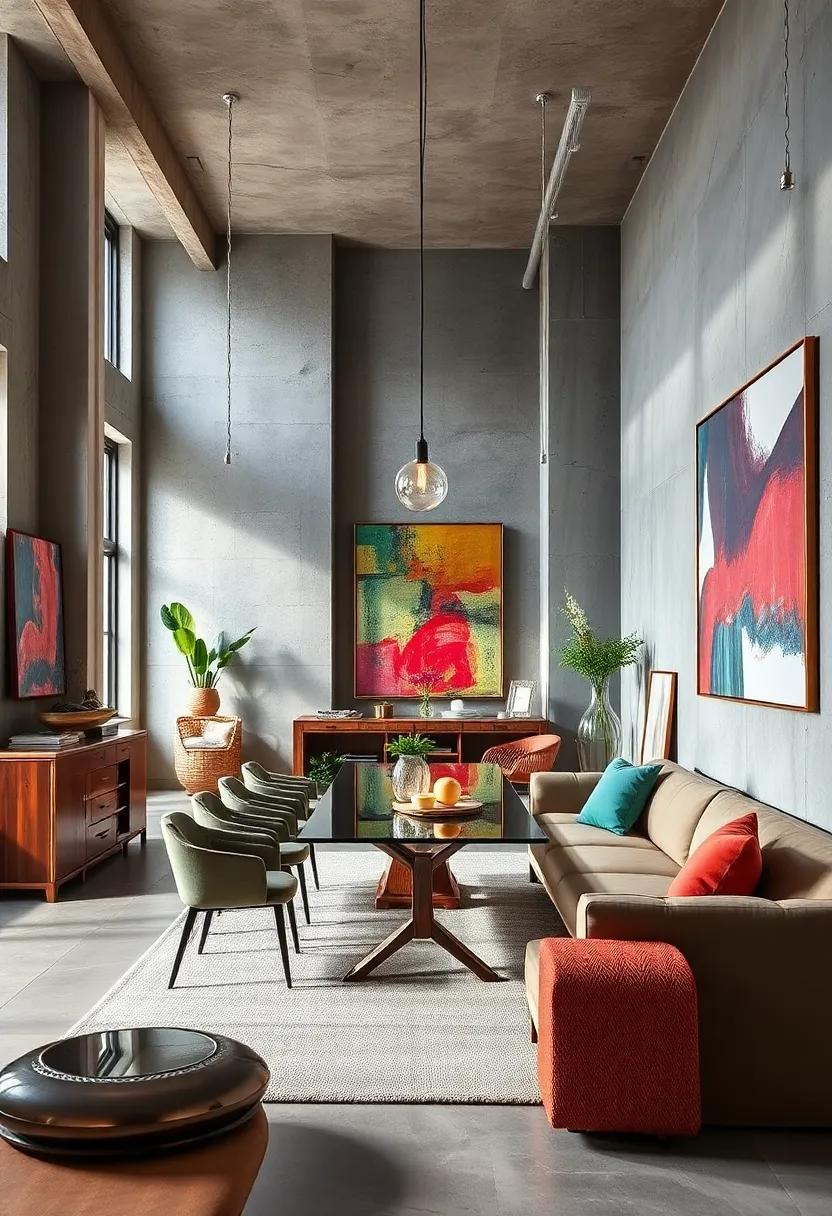 Incorporate Art: Showcase large-scale artwork or a gallery wall alongside the dining area to personalize your space and spark conversation