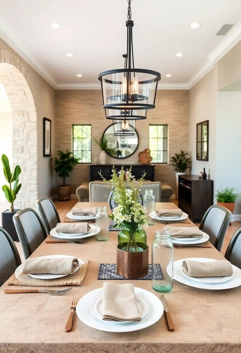 Farmhouse Inspirations Featuring Burlap, Mason Jars, And Mason Cutlery Holder Styles For Down-Home Comfort