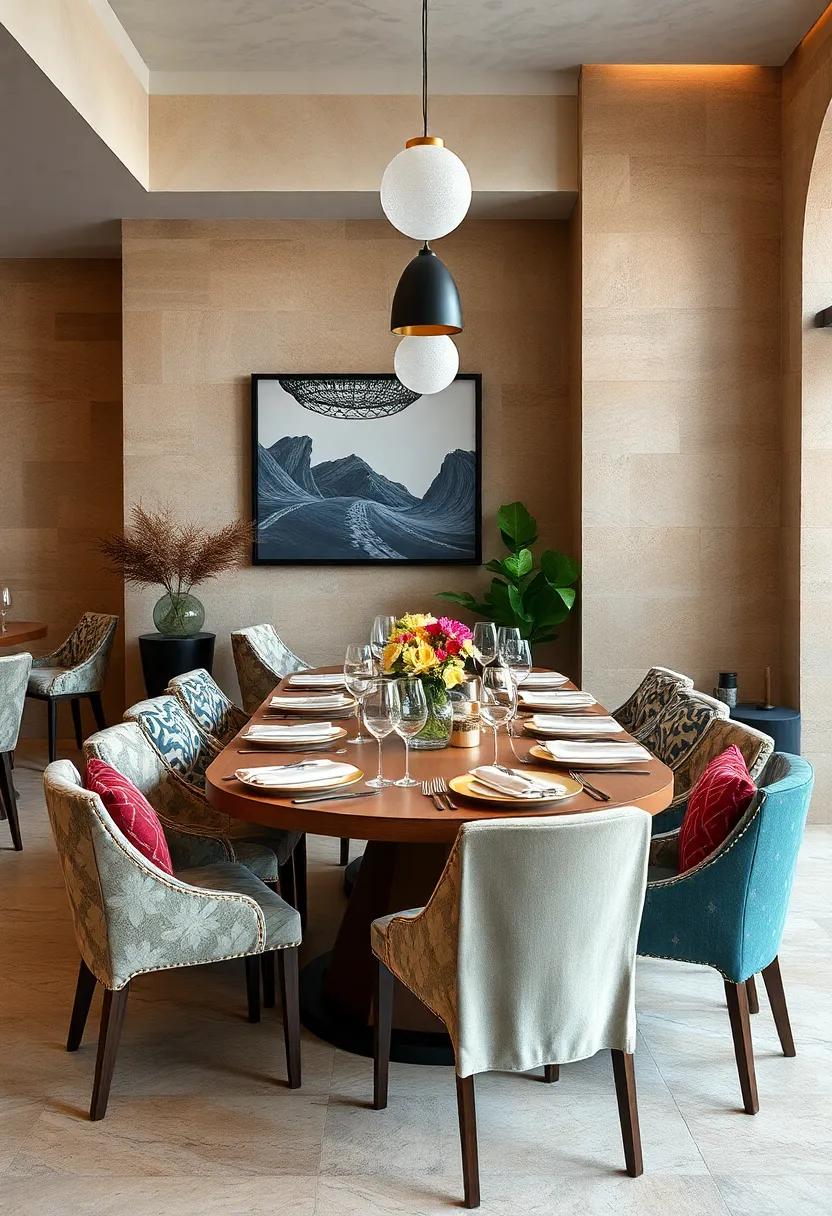Eclectic Mix Of Patterns And Textures Bringing Energy And Playfulness To The Dining Experience