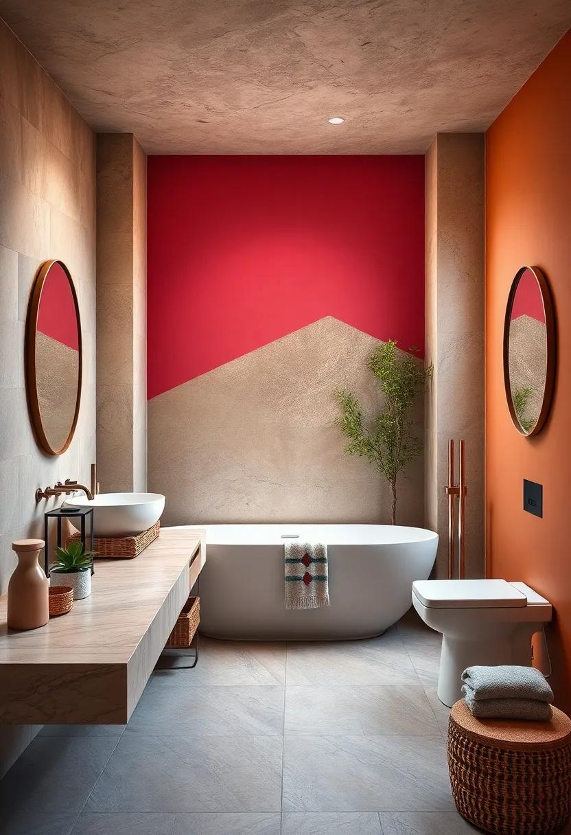 Bold Choices: embracing Deep Hues for a Striking Bathroom Aesthetic