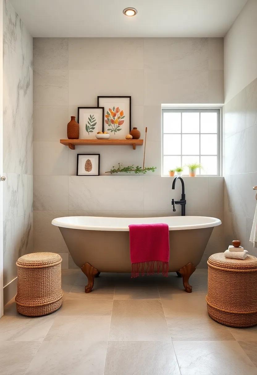 Artistic Touches:⁣ Display local artwork or handmade ‌ceramics on shelves to personalize your bathroom and showcase your style