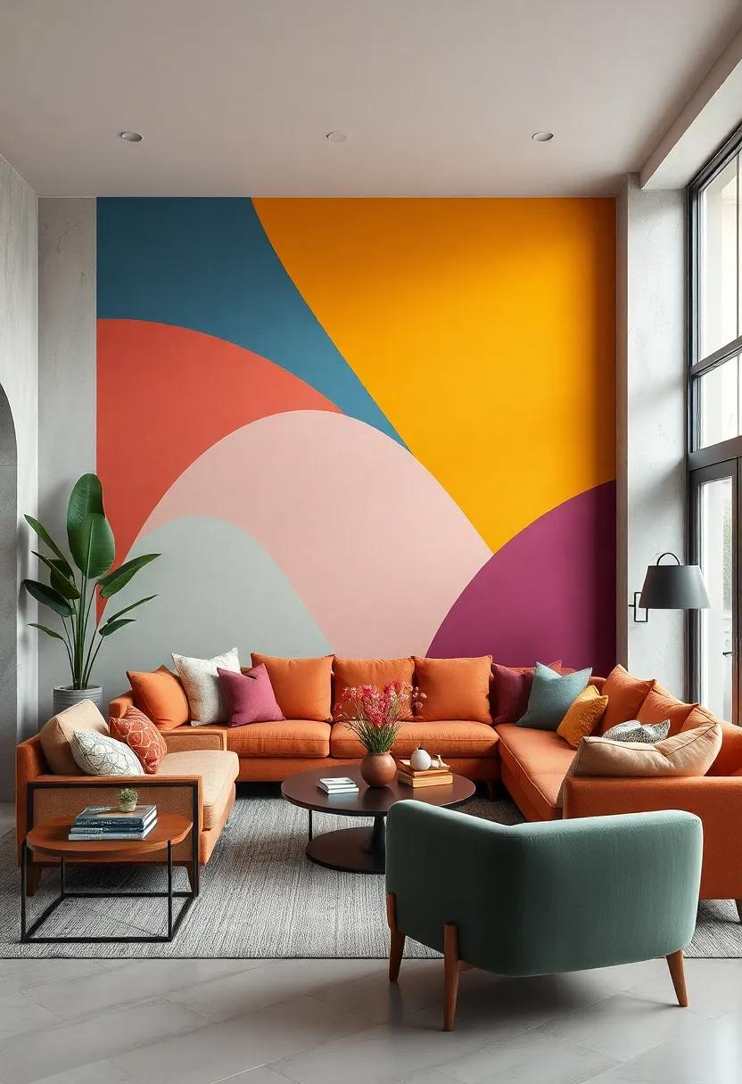 Lush Botanical Greens with Pops of Magenta and Tangerine in a Color Symphony