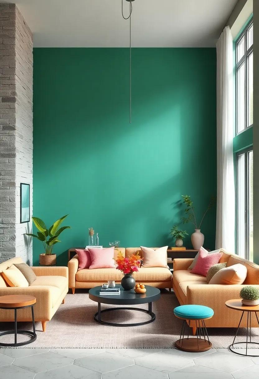 Layering Pastel Shades with Deep Saturated Colors for a Balanced Vibrant Space