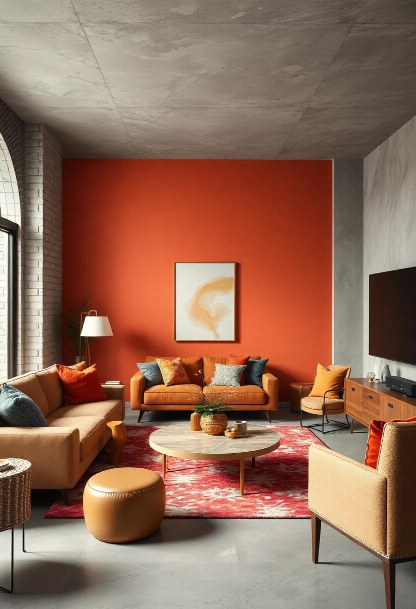 Contrasting Warm and Cool Hues Blending Seamlessly Across Bold Eclectic Patterns