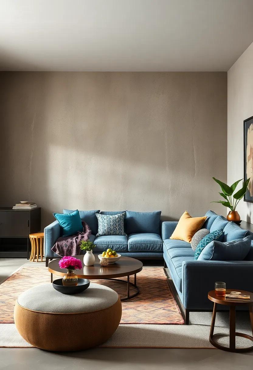 Subtle Gold Highlights Reflecting in a Palette of Moody Blues and Warm Taupe