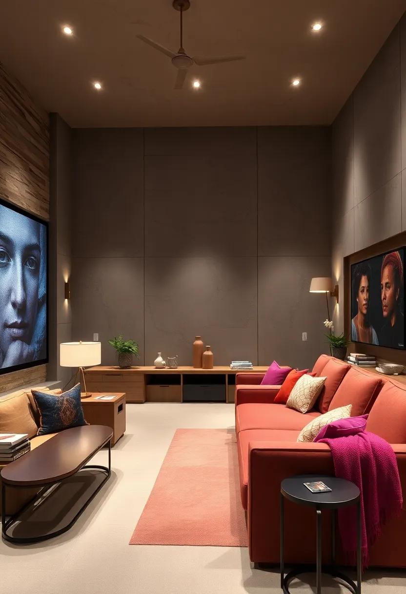 Creating a Luxurious Home Theater Ambiance with Seamless Built-In Seating Integration