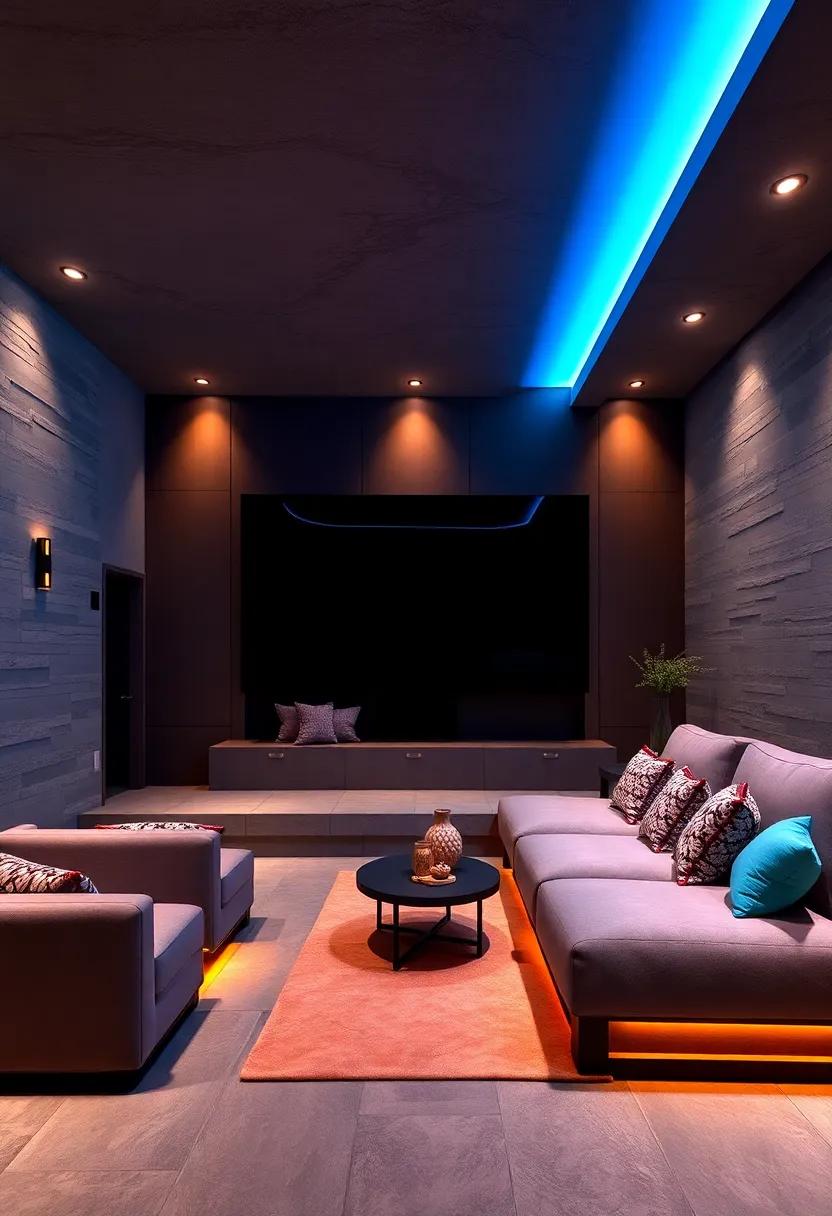 Incorporating Ambient LED Lighting to Complement Sleek Seating Designs in Modern Home Theaters