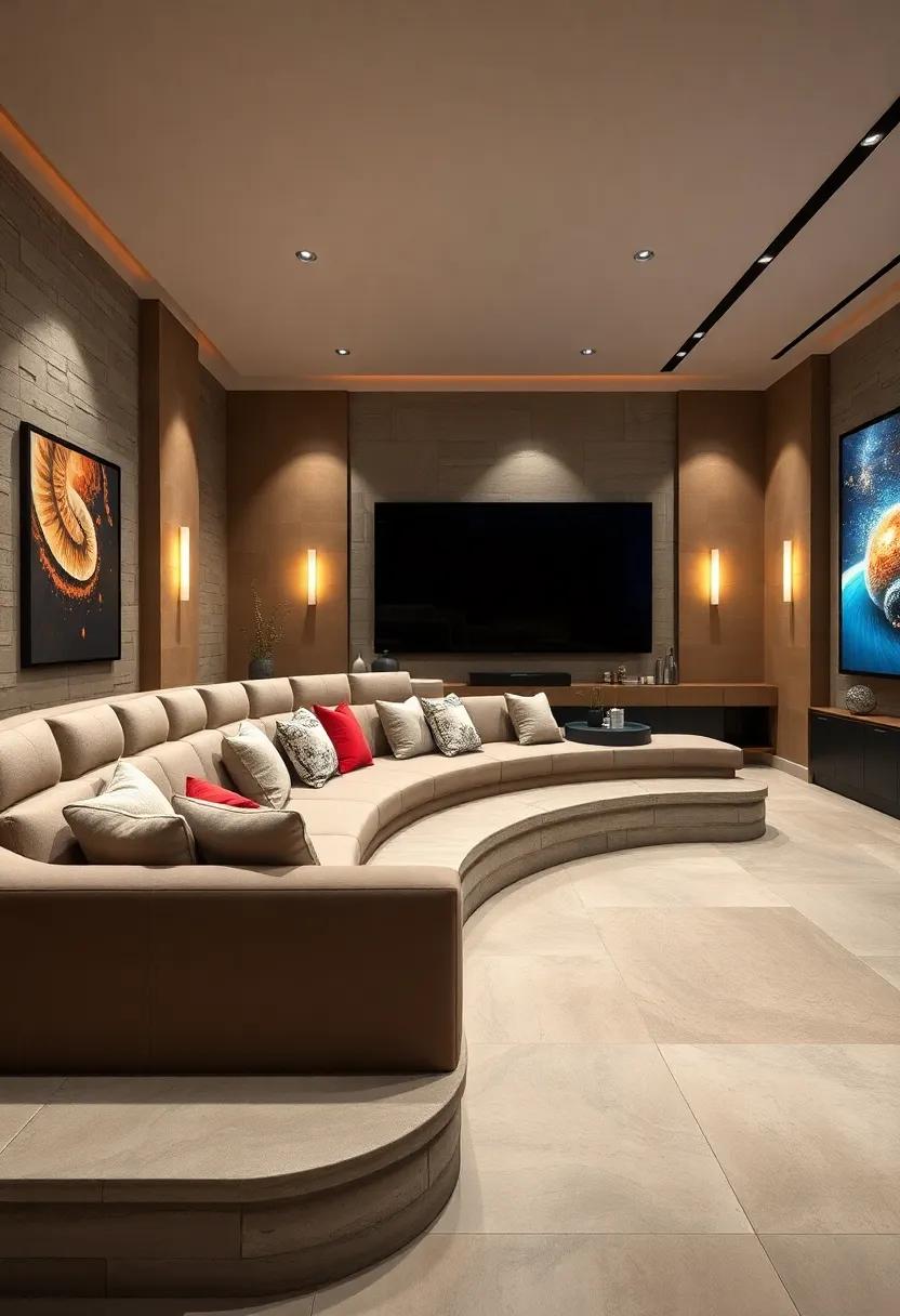 Designing Curved Seating Layouts to Optimize Viewing Angles and Foster Intimate Conversations