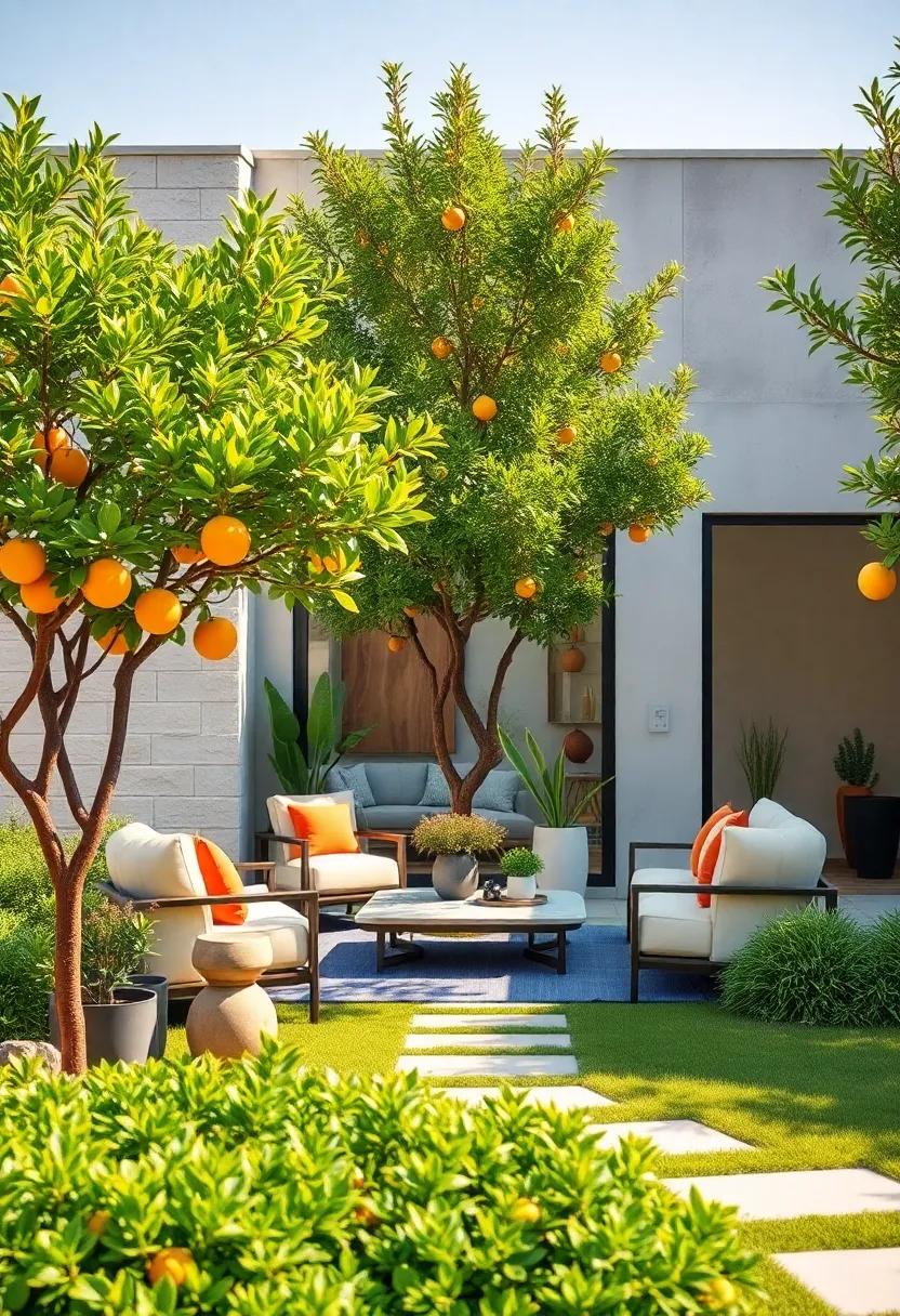 Sunset Glow Illuminating Clusters Of Tiny Oranges And Lemons Nestled Among Lush Green Foliage