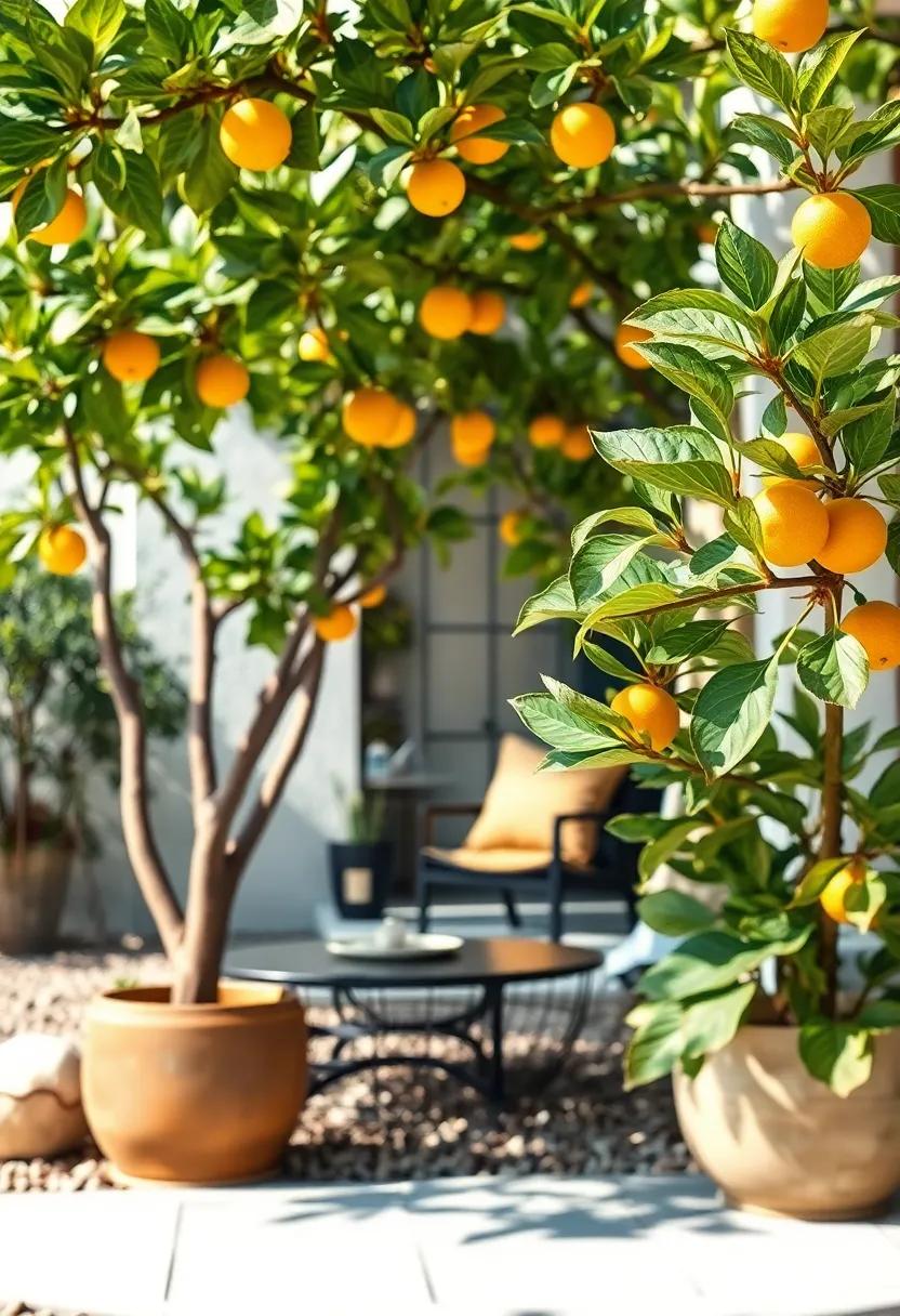 Close-up Of Citrus Leaves With Fine Textures And Subtle Insect Life Adding Depth To The Garden Scene