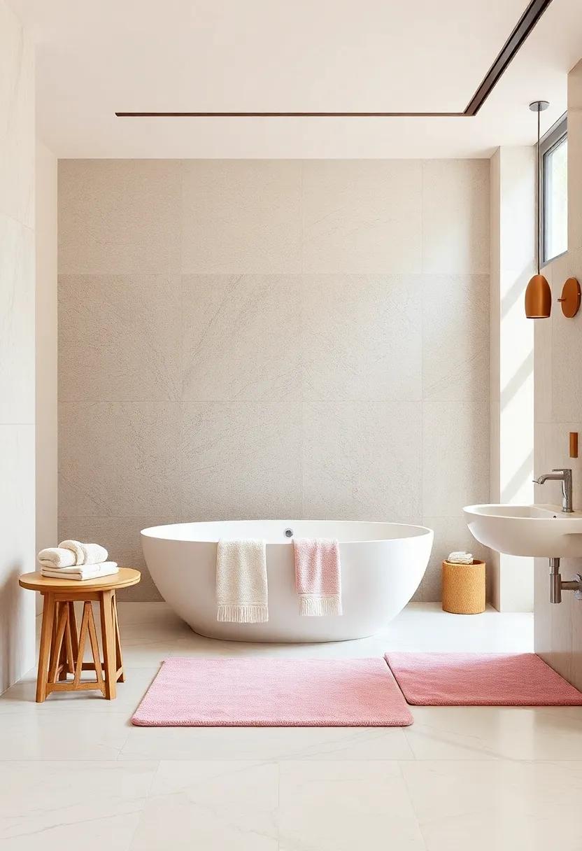 Luxurious Textiles: Choose plush ​towels and bathmats​ in feminine ‍hues, such as blush or ivory, to elevate comfort and style