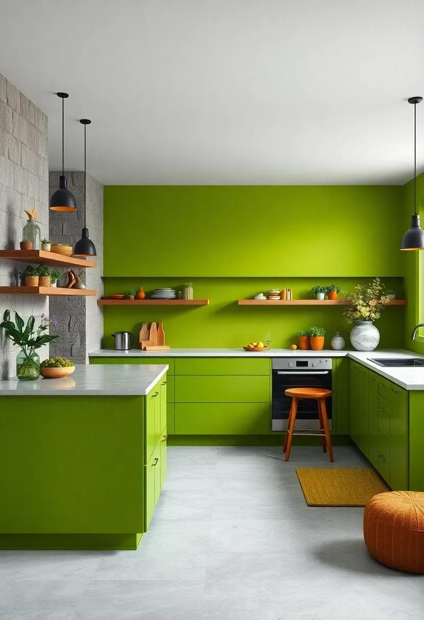 Lush‌ Lime: Bright lime green can inject energy into the ​room, ​creating a captivating contrast that pairs well with darker greys