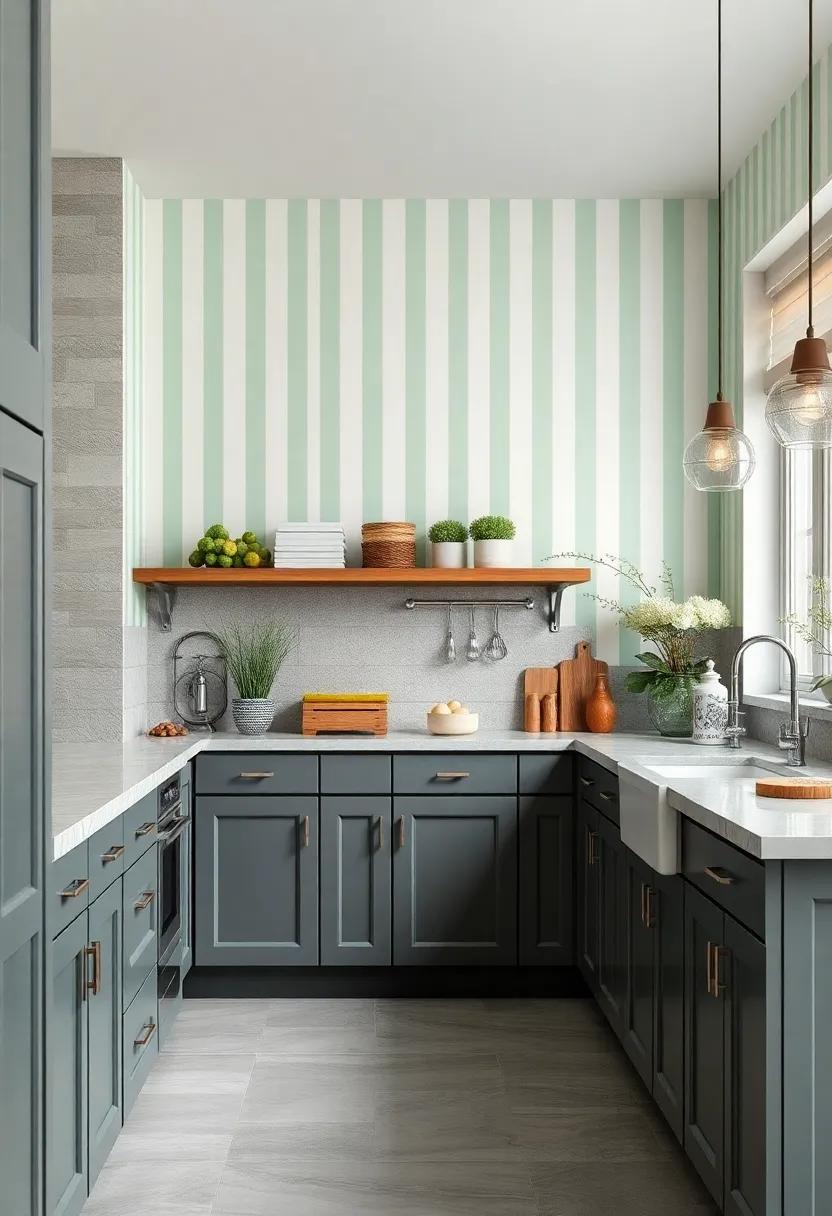 Mellow Mint: A ​pastel mint wall⁢ can complement the grey cabinets beautifully, offering a calming ⁢and‌ airy ‍vibe for your kitchen