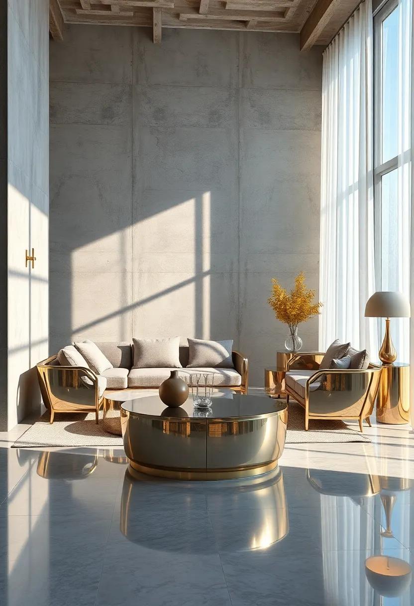 Shadow Play on Mirrored Metallic Surfaces Elevating Ambient Lighting Effects