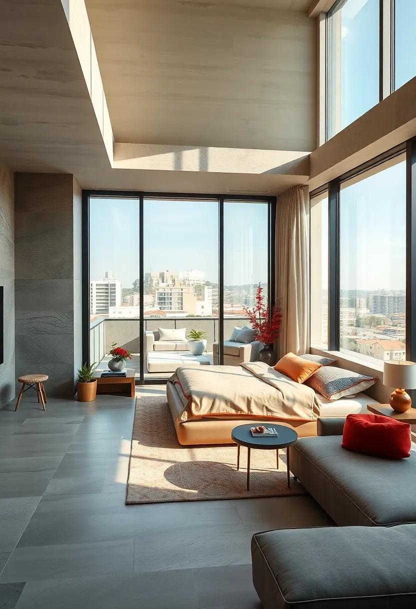 Rooftop terrace accessible from penthouse bedroom
