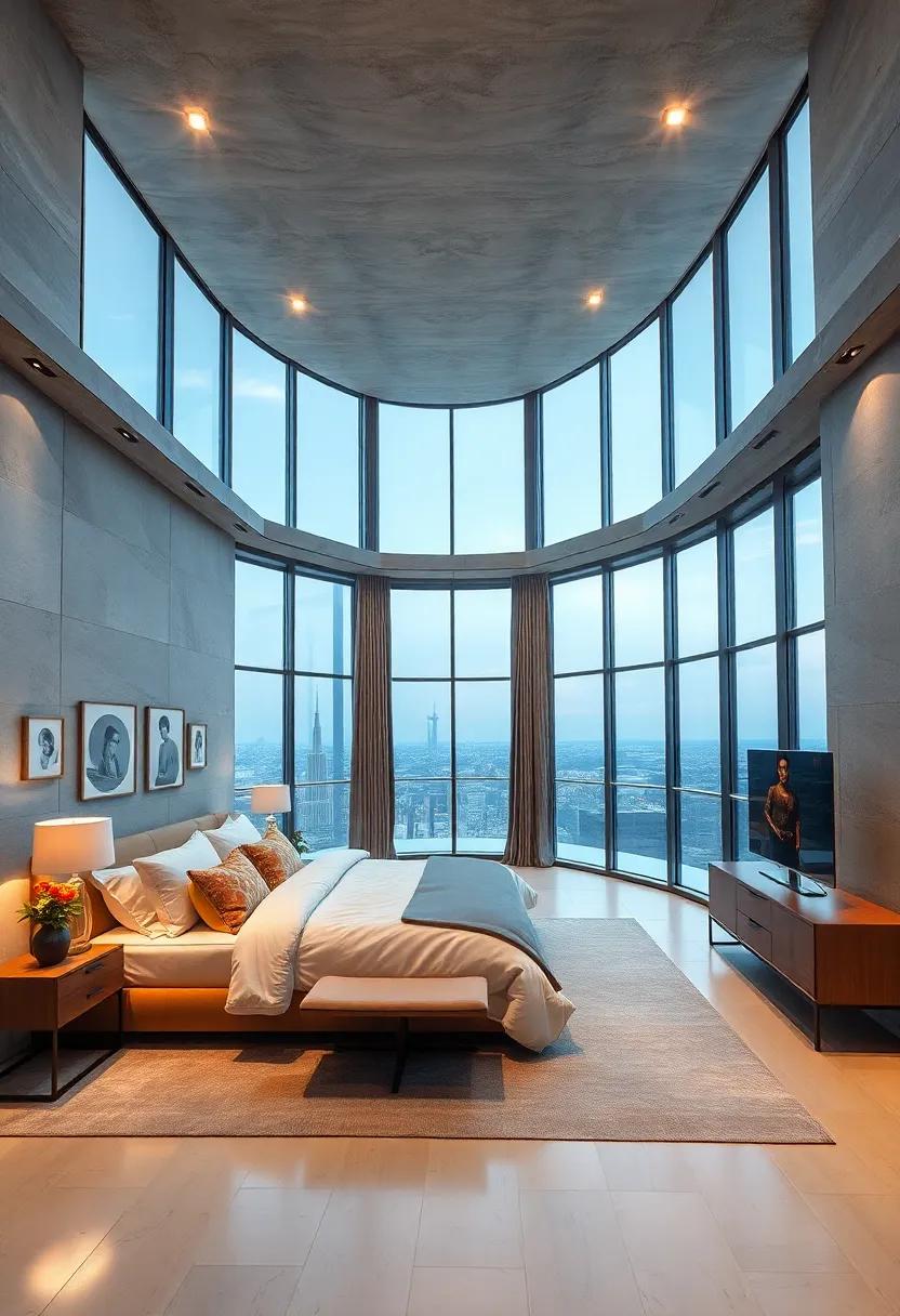 Recessed lighting in sculpted ceiling design