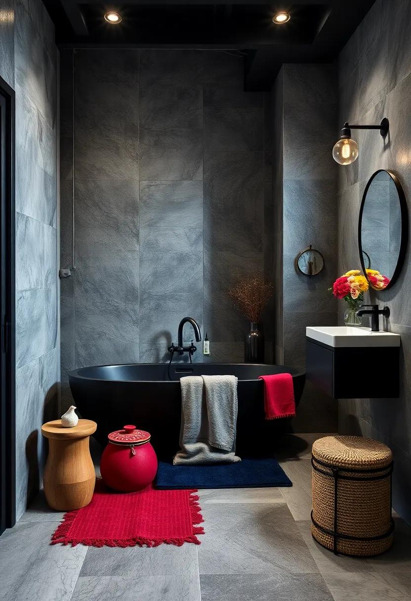 Opt for Dark Color Palettes: Deep grays, blacks, and navy blues can create a dramatic backdrop that accentuates the industrial theme