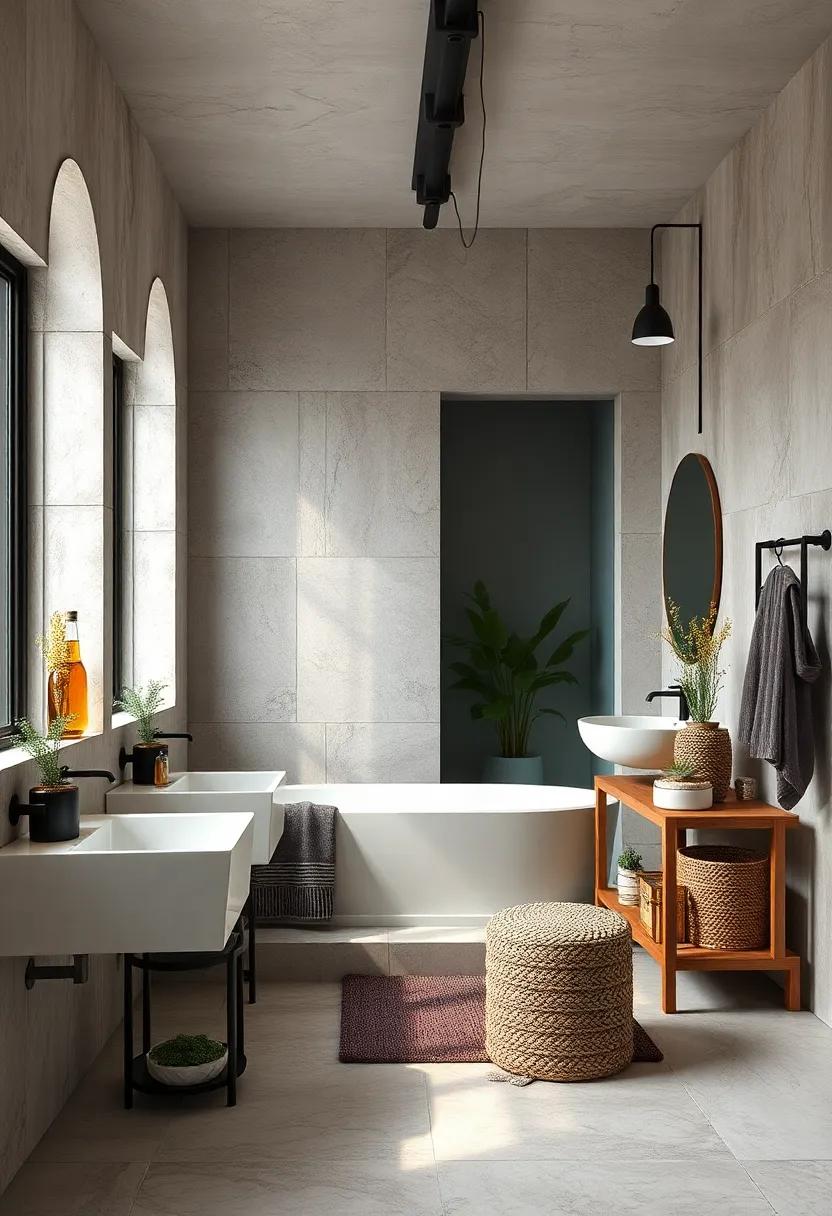 Utilize Functional Decorations: Choose decorative items that also serve a purpose, like rustic storage solutions or stylish towel racks