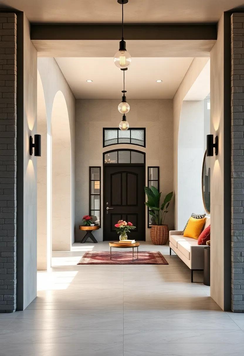 Mixing Vintage Edison Bulbs with Modern Fixtures for a Timeless and Edgy Entrance Style