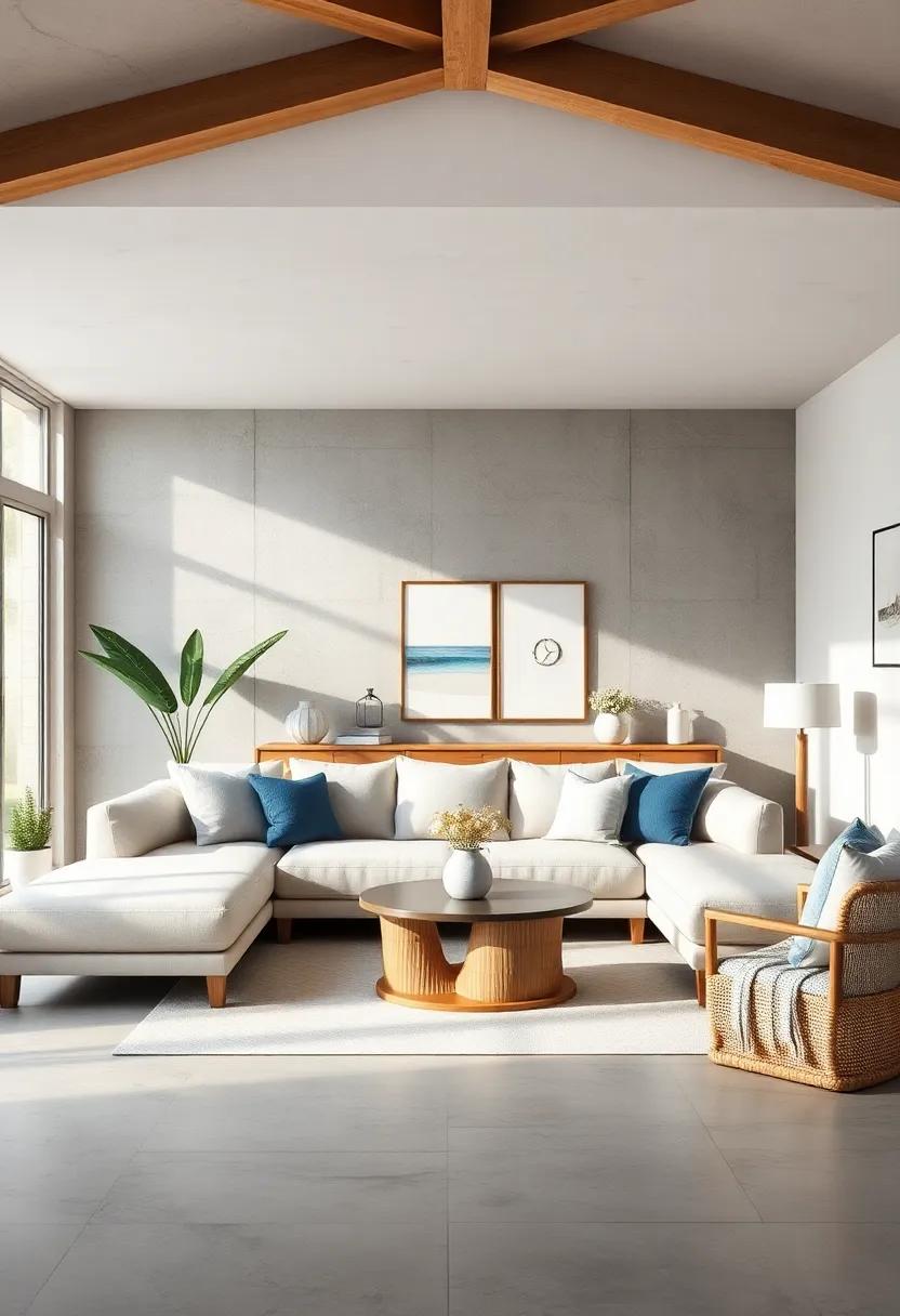 Coastal Cool: Achieve a breezy feel⁢ by selecting a ‍light-hued sofa and adding nautical-inspired​ decor⁢ to ‍create‍ a relaxing coastal vibe