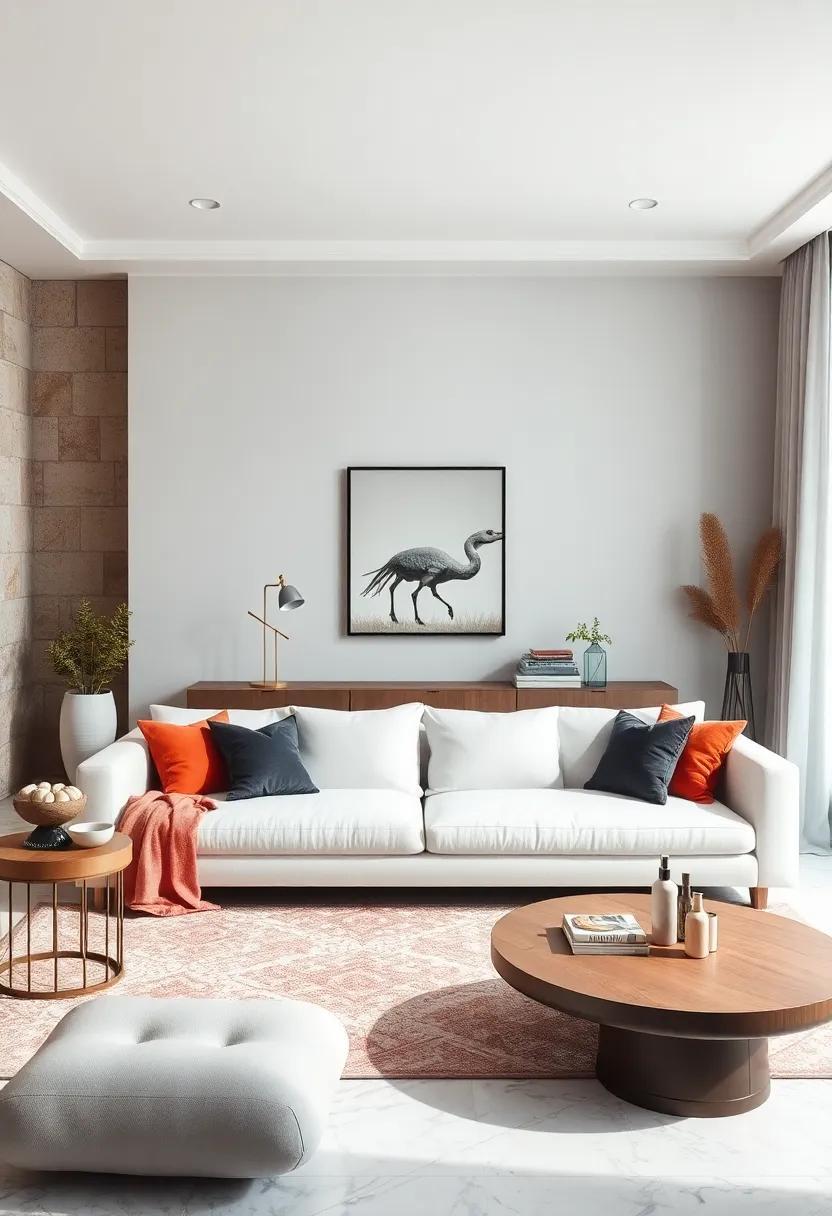 Go Monochromatic:‍ Explore​ the power‌ of‍ a​ single ​color scheme by pairing a ​chic ‍white sofa​ with varying shades of the same hue for a‍ modern and ⁢cohesive look