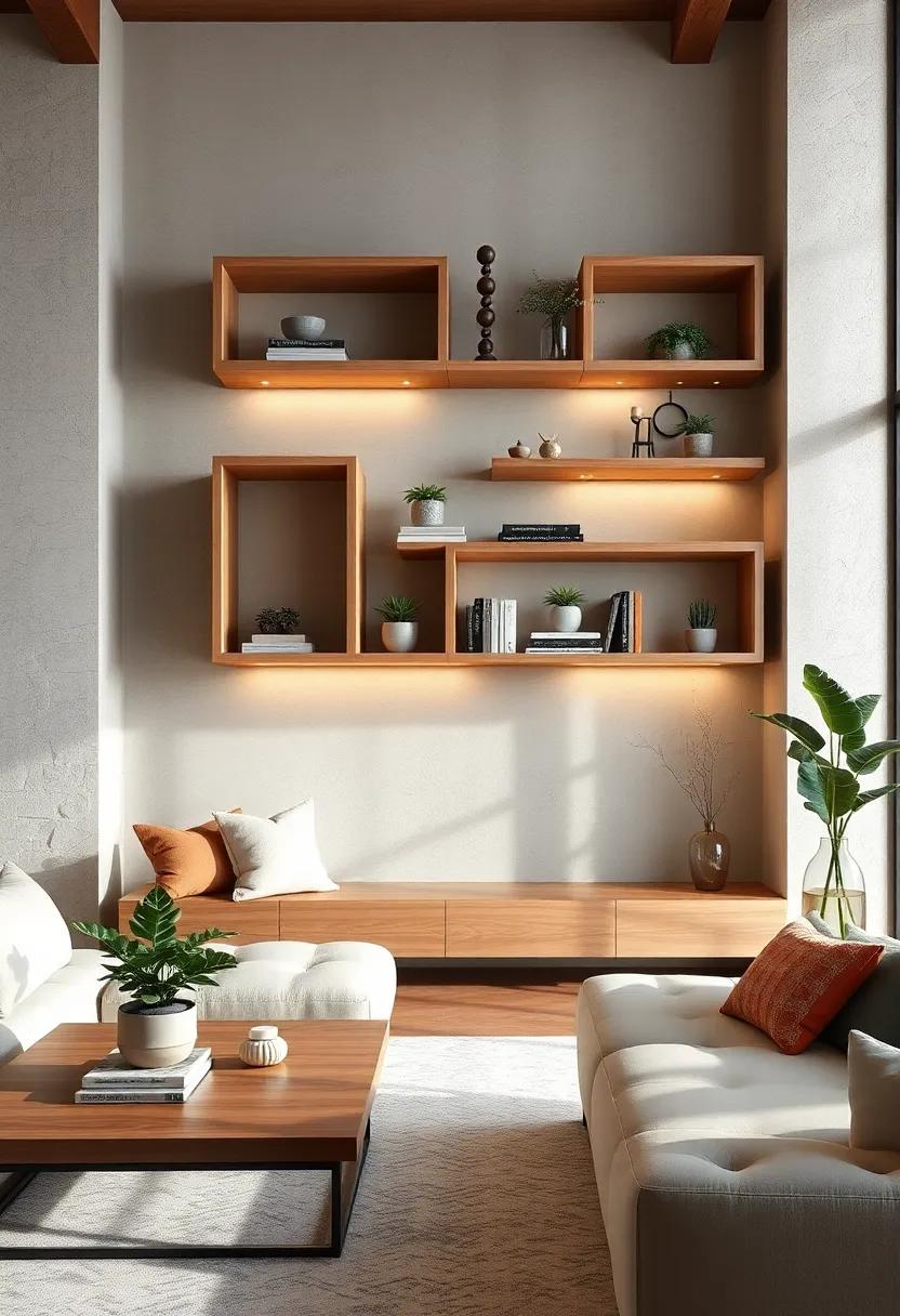 Floating⁢ Box‍ Shelves: Opt for‌ unique ‍floating box shelves that provide architectural interest and a chic ‌way to display small ‍plants and books