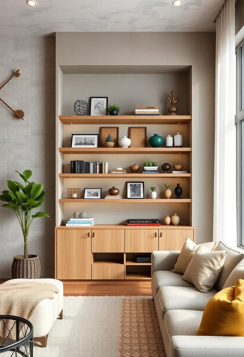 Personal Touch:⁣ curate your shelves with personal mementos and ⁢unique finds that‌ tell your ⁣story, making your living room ‌truly yours