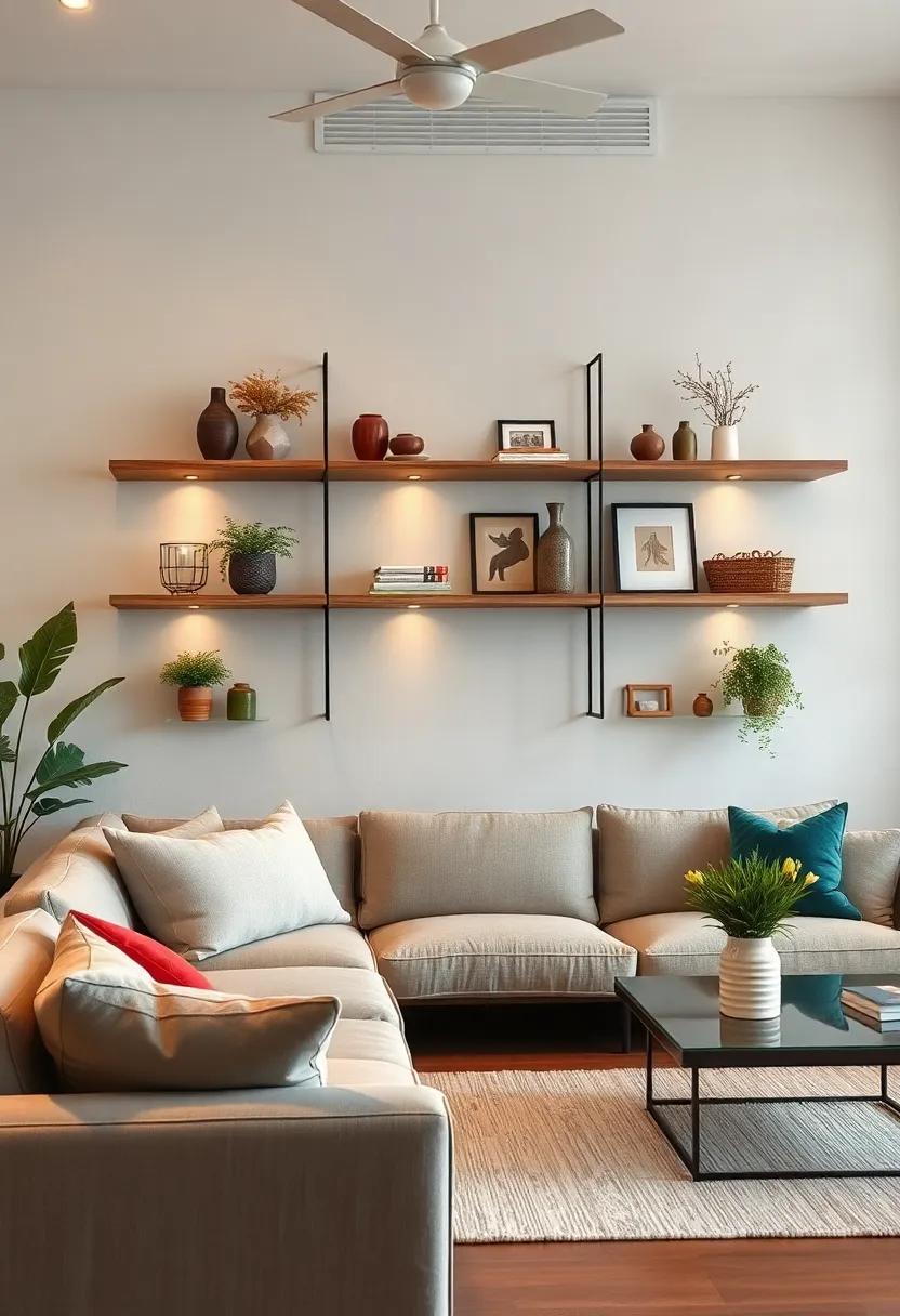 seasonal Displays:‍ Craft shelves that can easily adapt to seasonal changes, ‍allowing you⁤ to swap out decor⁢ and keep‌ your living room feeling fresh