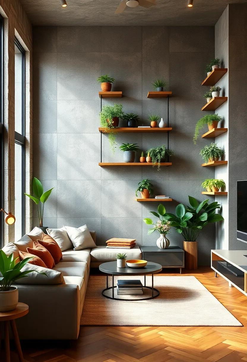 Vertical Gardens:⁤ Incorporate ‍shelving ​that‌ allows you‍ to hang plants and ​greenery, adding life to your living room ⁣while ⁤utilizing ​vertical space