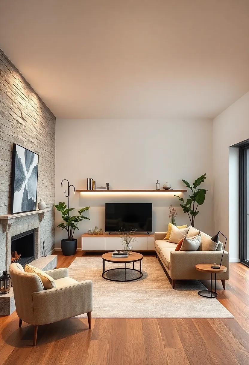 Chic Floating Shelves That Add Storage And Style Beneath Living Room Stairs