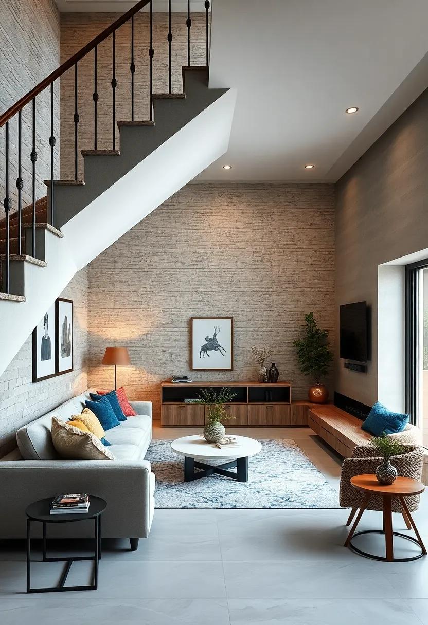Creative Use Of Built In Drawers To Organize Living Room Essentials Under Staircases
