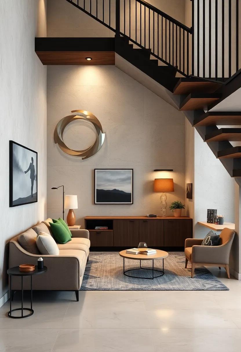 Curved Corner Cabinets Sculpted To Fit Seamlessly Under Stairs For Stylish Storage