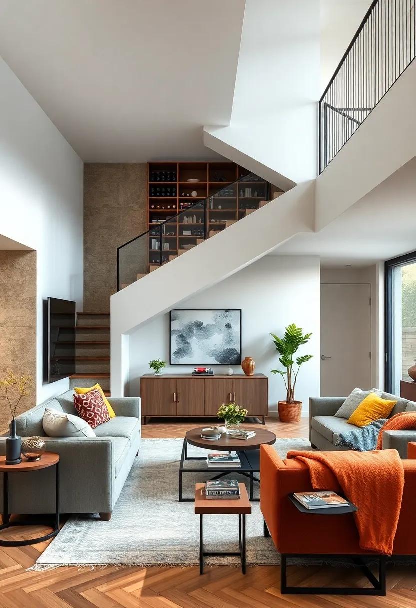 Under Stair Wine Racks Combining Elegance With Space Efficiency In Living Rooms