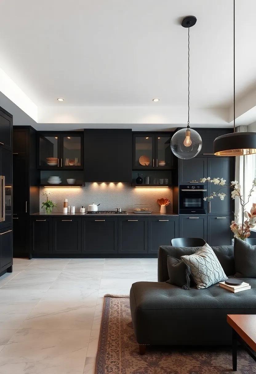 Custom Black Cabinetry Designs Emphasizing Precision Craftsmanship and Tailored Storage Solutions