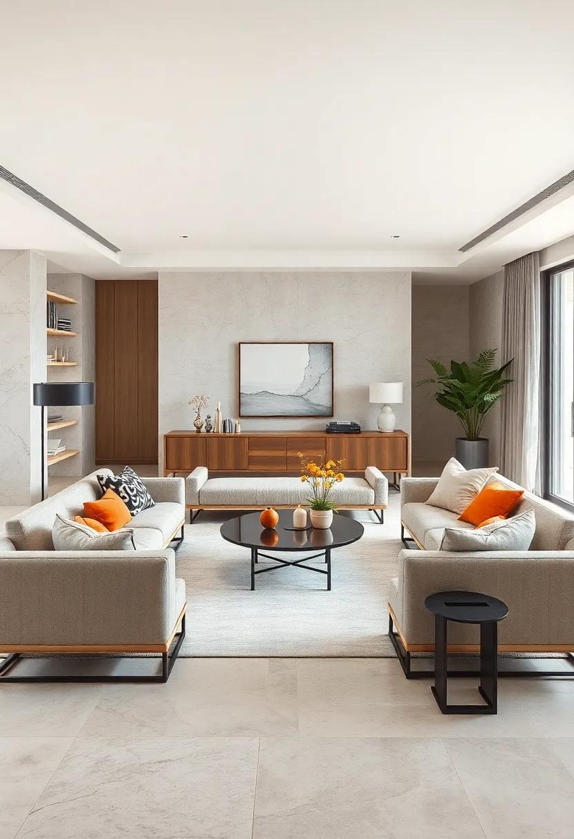 Arrange seating around ⁣a central point, such as a coffee table, for inviting conversation